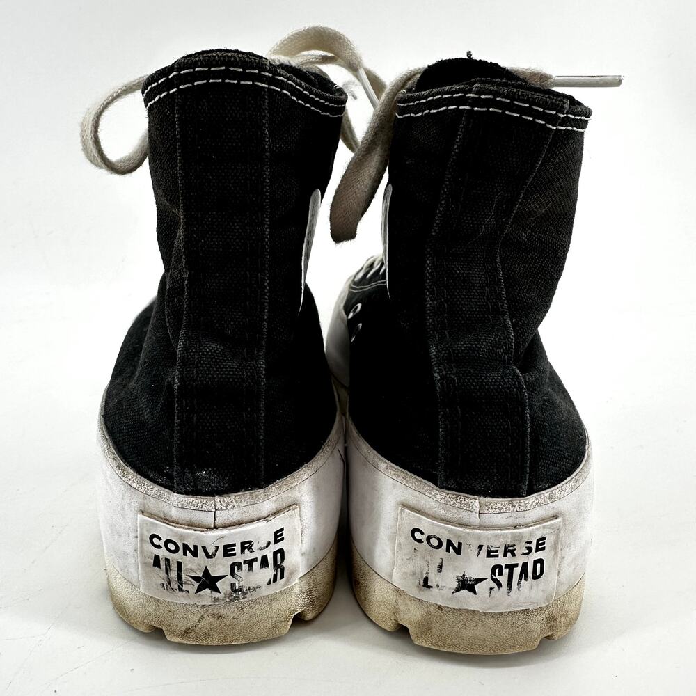 Converse Chuck Taylor All Star Lugged Sneakers Platform High Top Lace Up Black 7 - Picture 5 of 8